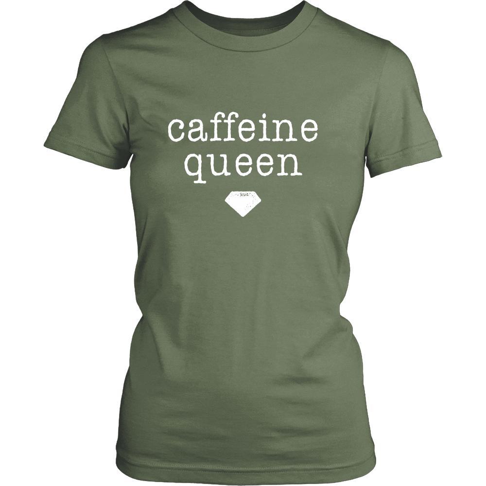 Coffee Shirt - Caffeine queen - Drink Love-T-shirt-Teelime | shirts-hoodies-mugs