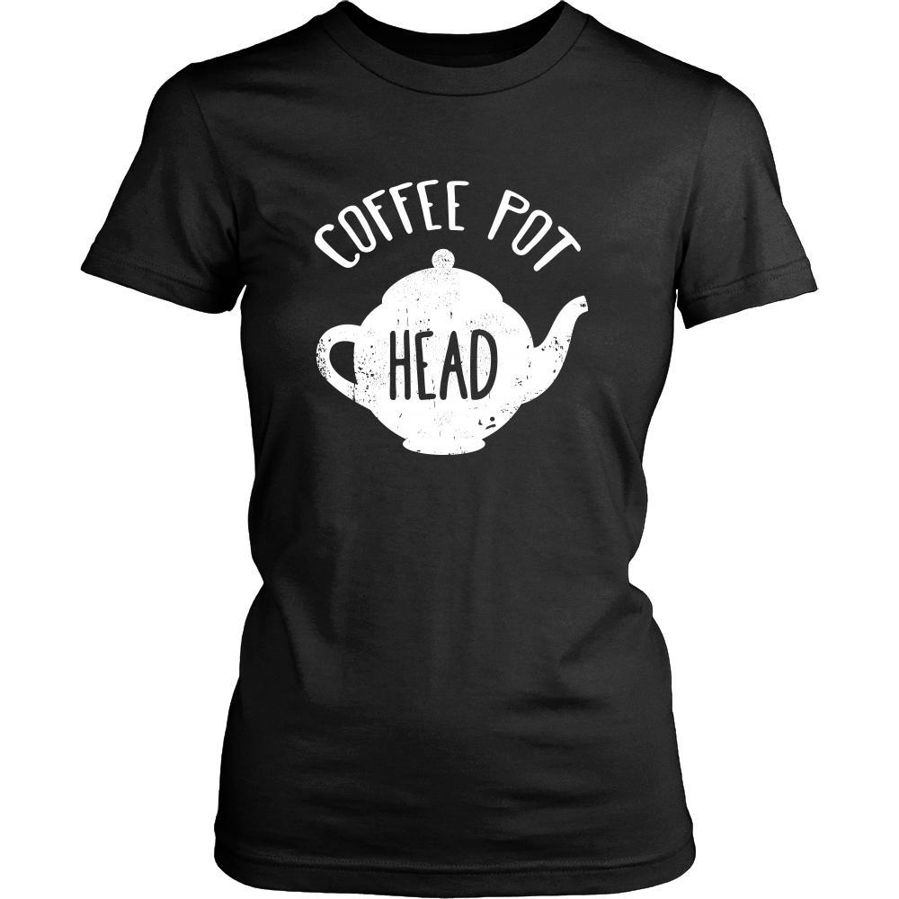 Coffee Shirt - Coffee pot head - Drink Love Gift-T-shirt-Teelime | shirts-hoodies-mugs