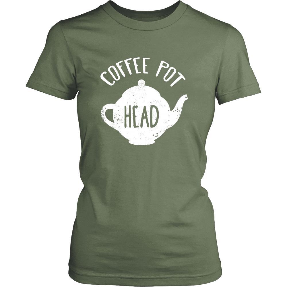 Coffee Shirt - Coffee pot head - Drink Love Gift-T-shirt-Teelime | shirts-hoodies-mugs