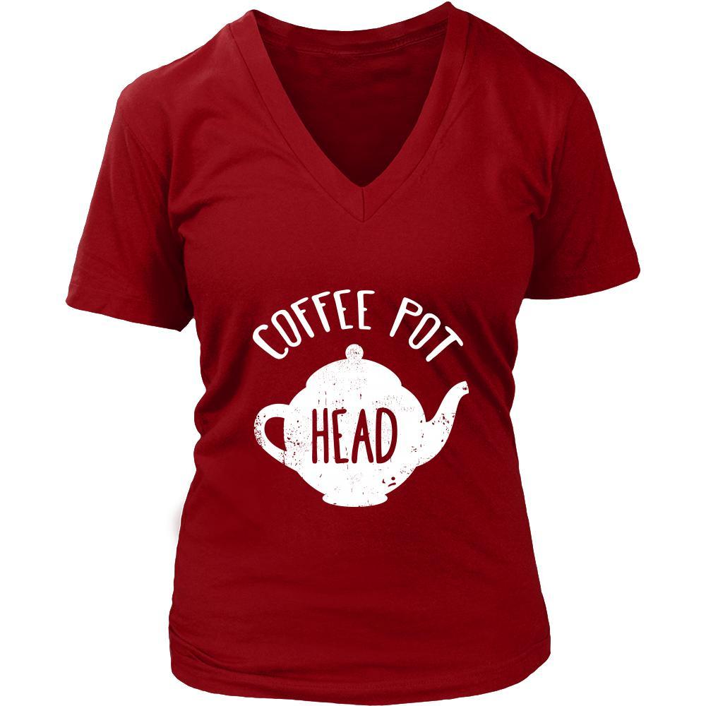Coffee Shirt - Coffee pot head - Drink Love Gift-T-shirt-Teelime | shirts-hoodies-mugs