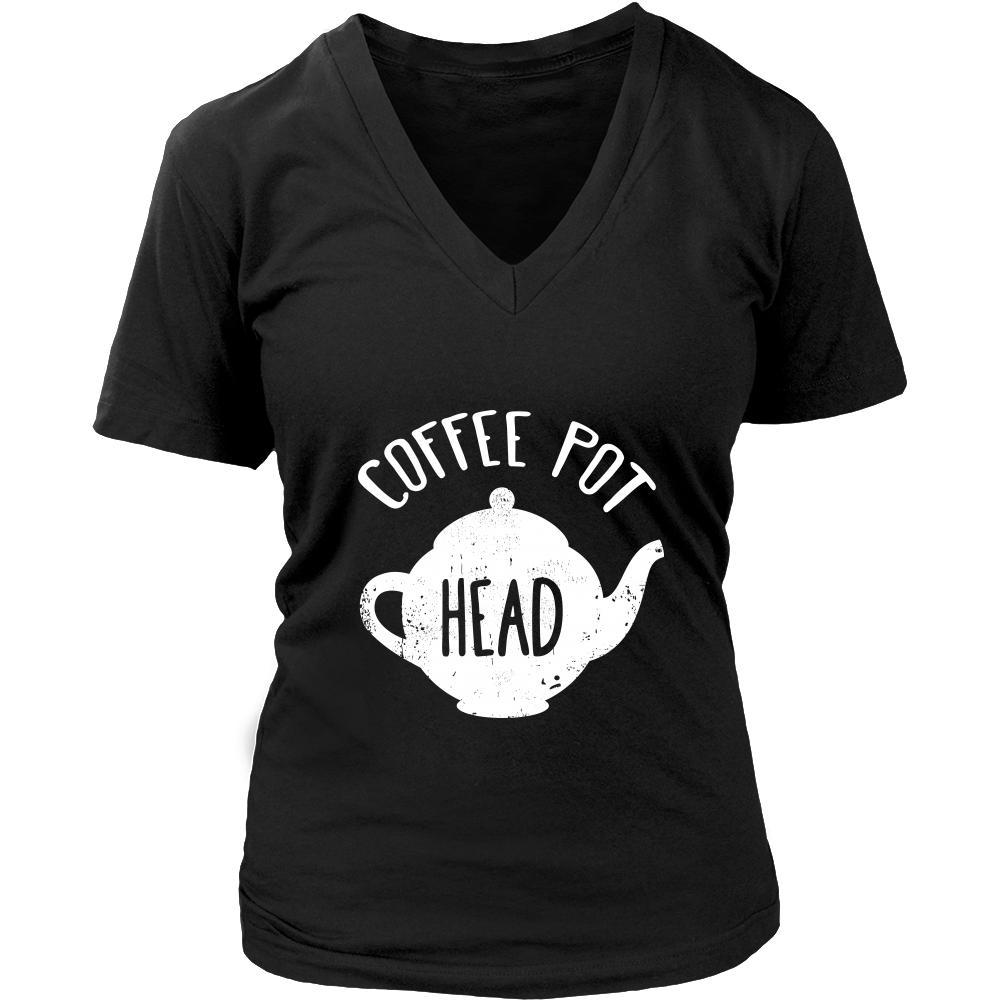 Coffee Shirt - Coffee pot head - Drink Love Gift-T-shirt-Teelime | shirts-hoodies-mugs