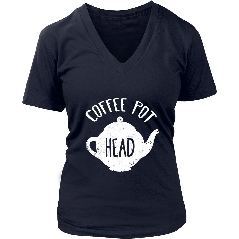 Coffee Shirt - Coffee pot head - Drink Love Gift-T-shirt-Teelime | shirts-hoodies-mugs