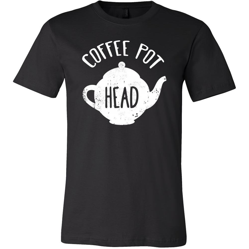 Coffee Shirt - Coffee pot head - Drink Love Gift-T-shirt-Teelime | shirts-hoodies-mugs