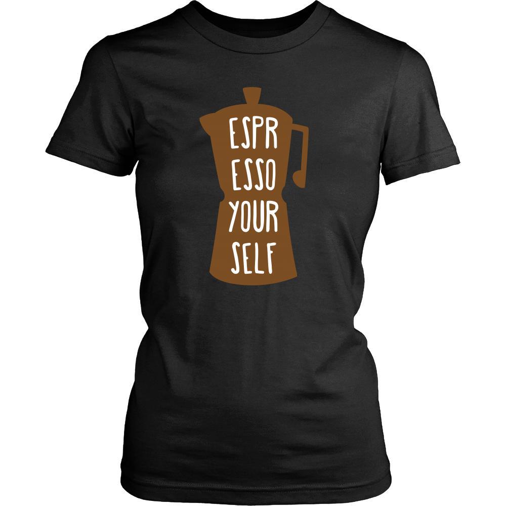Coffee Shirt - Espresso yourself - Drink Love Gift-T-shirt-Teelime | shirts-hoodies-mugs