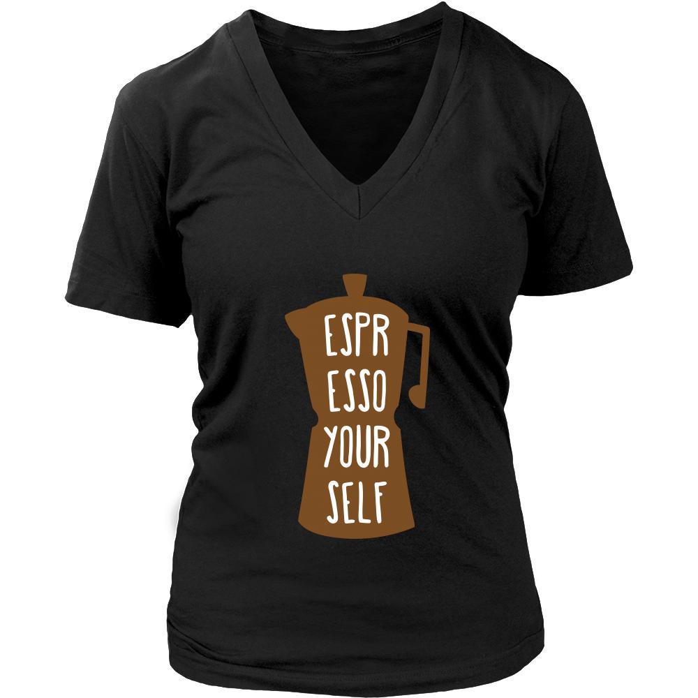 Coffee Shirt - Espresso yourself - Drink Love Gift-T-shirt-Teelime | shirts-hoodies-mugs