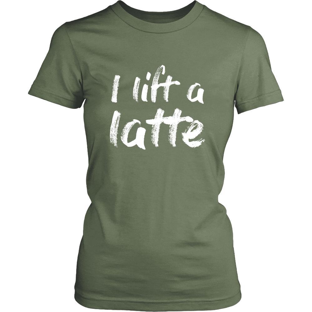 Coffee Shirt - I lift a latte - Drink Love-T-shirt-Teelime | shirts-hoodies-mugs