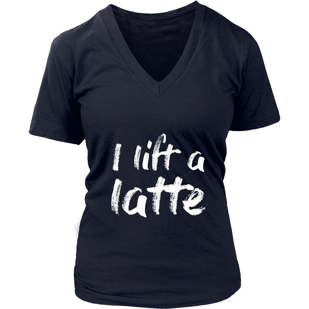 Coffee Shirt - I lift a latte - Drink Love-T-shirt-Teelime | shirts-hoodies-mugs