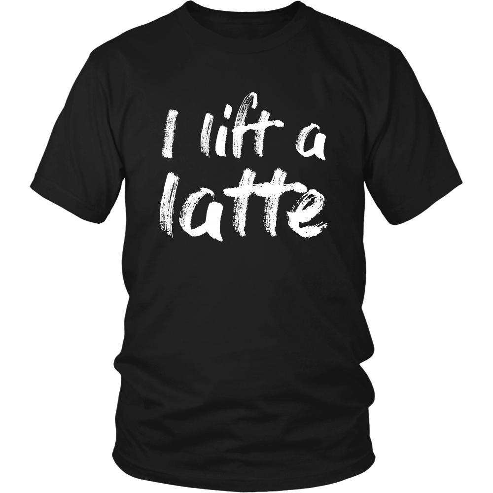 Coffee Shirt - I lift a latte - Drink Love-T-shirt-Teelime | shirts-hoodies-mugs