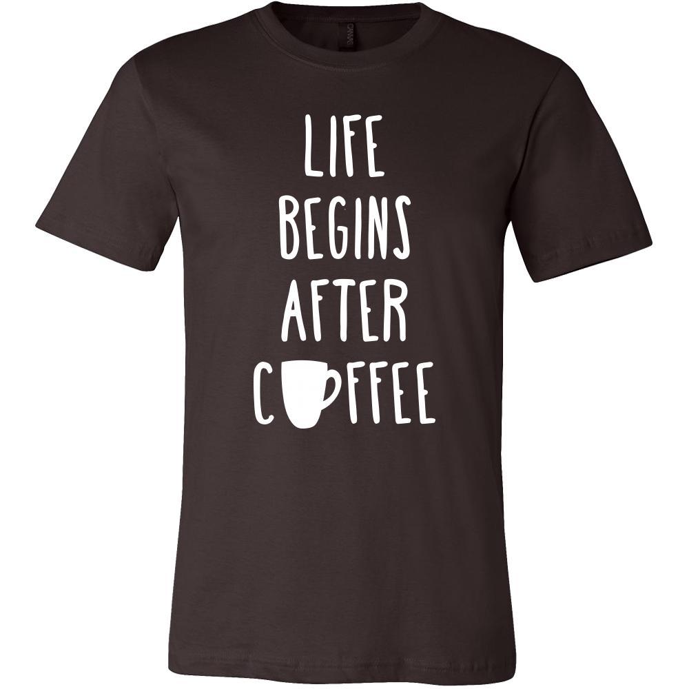 Coffee Shirt - Life begins after coffee - Drink Love-T-shirt-Teelime | shirts-hoodies-mugs