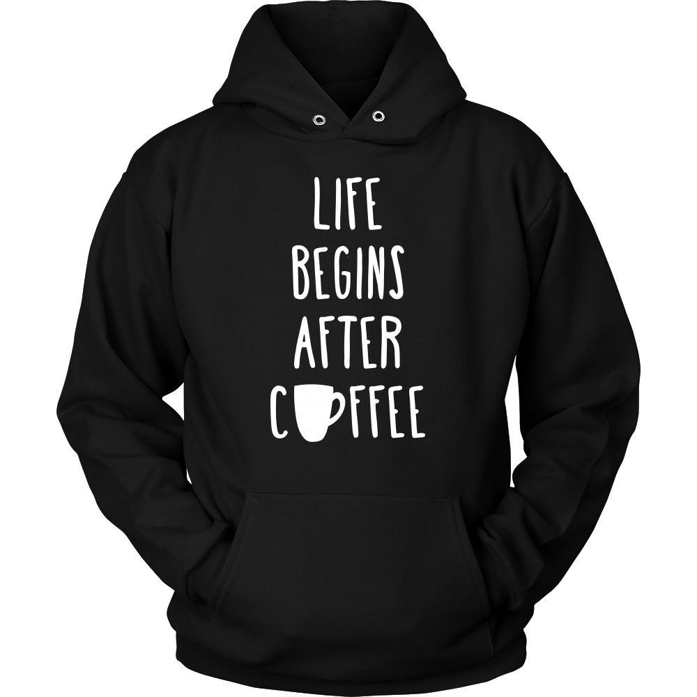Coffee Shirt - Life begins after coffee - Drink Love-T-shirt-Teelime | shirts-hoodies-mugs