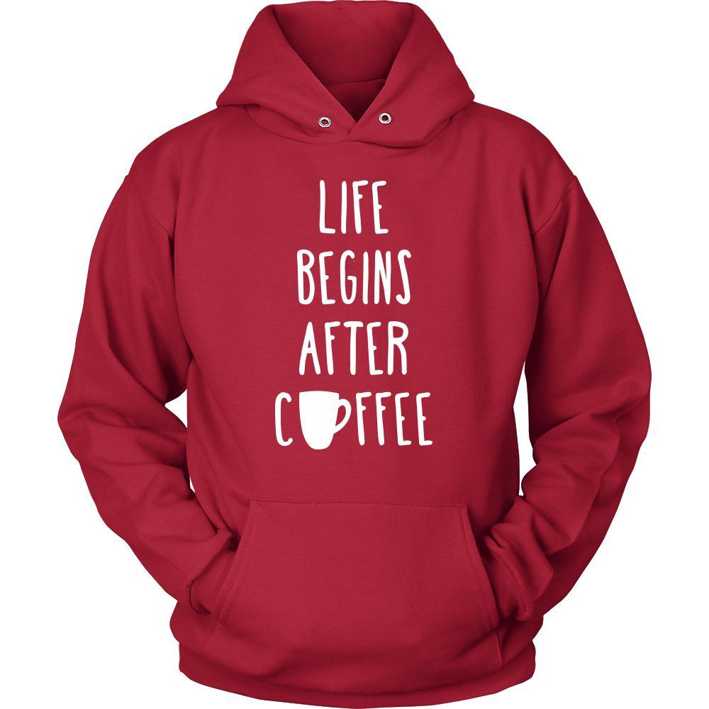 Coffee Shirt - Life begins after coffee - Drink Love-T-shirt-Teelime | shirts-hoodies-mugs