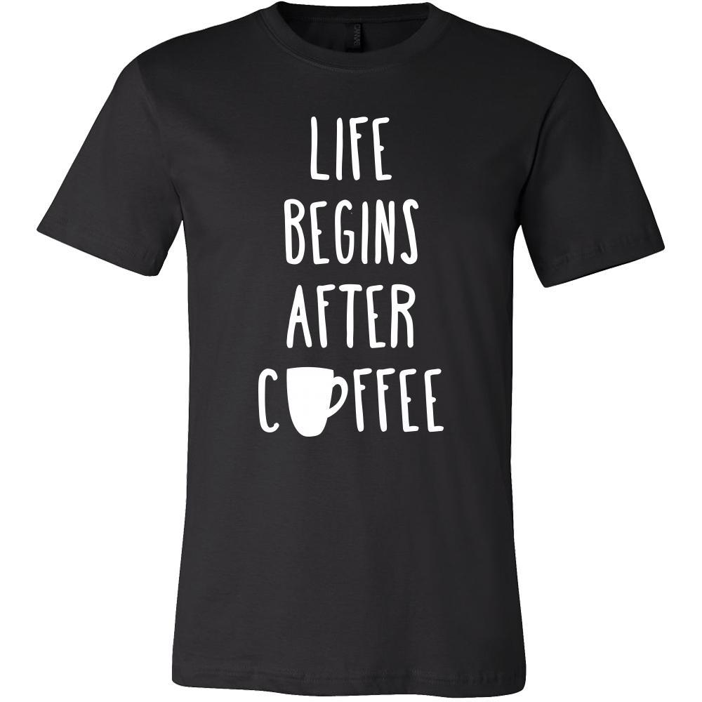 Coffee Shirt - Life begins after coffee - Drink Love-T-shirt-Teelime | shirts-hoodies-mugs