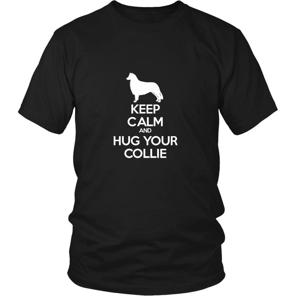 Collie Shirt - Keep Calm and Hug Your Collie- Dog Lover Gift-T-shirt-Teelime | shirts-hoodies-mugs