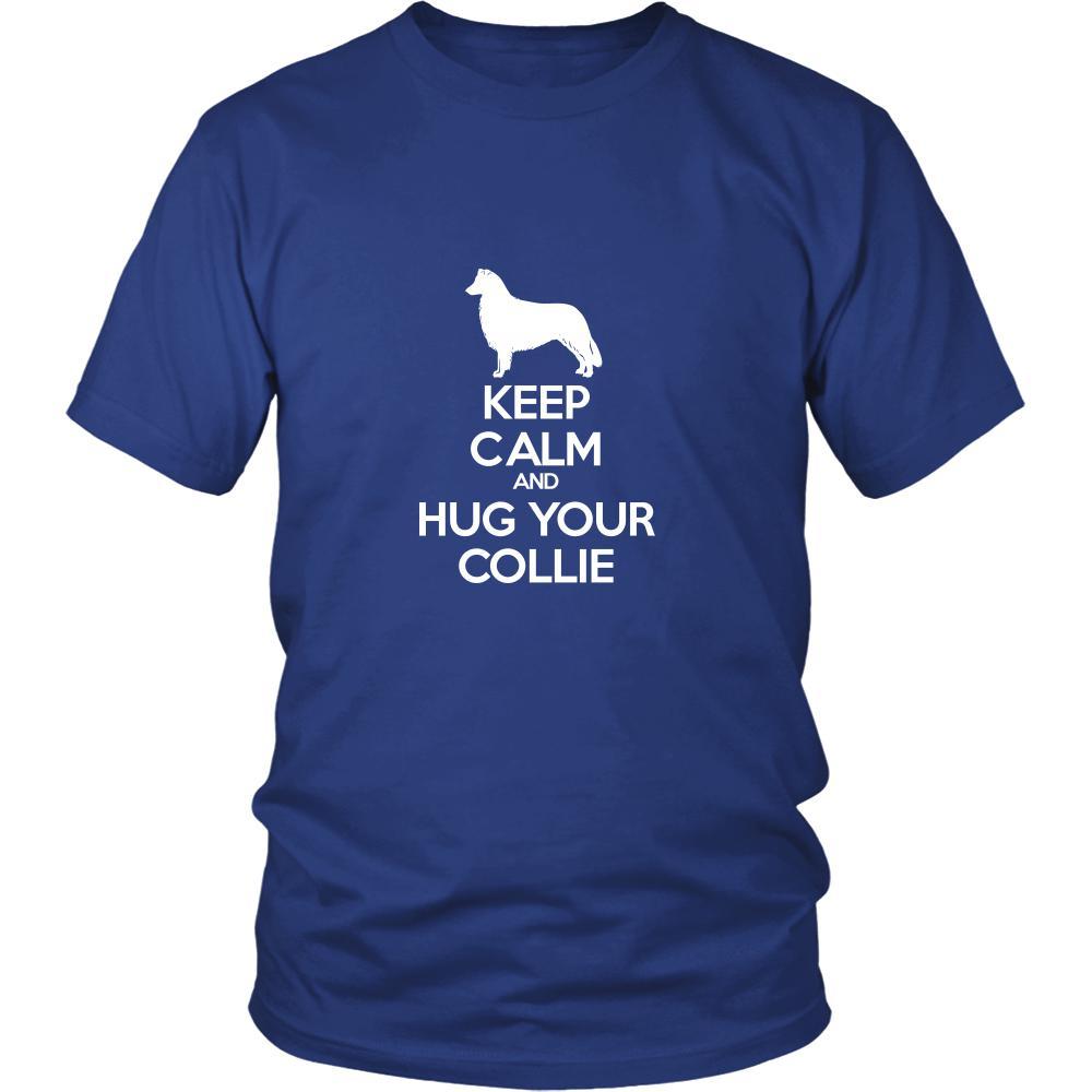 Collie Shirt - Keep Calm and Hug Your Collie- Dog Lover Gift-T-shirt-Teelime | shirts-hoodies-mugs