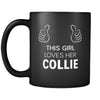 Collie This Girl Loves Her Collie 11oz Black Mug-Drinkware-Teelime | shirts-hoodies-mugs