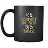 Computer Engineer 49% Computer Engineer 51% Badass 11oz Black Mug-Drinkware-Teelime | shirts-hoodies-mugs