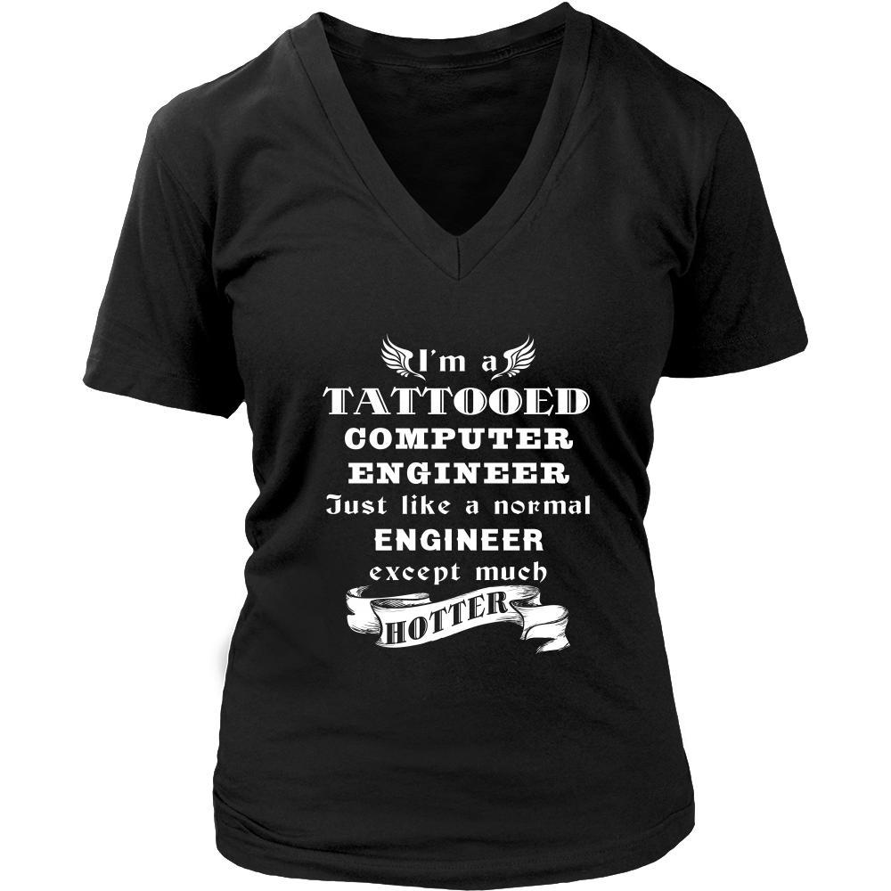 Computer Engineer - I'm a Tattooed Computer Engineer,... much hotter - Profession/Job Shirt-T-shirt-Teelime | shirts-hoodies-mugs
