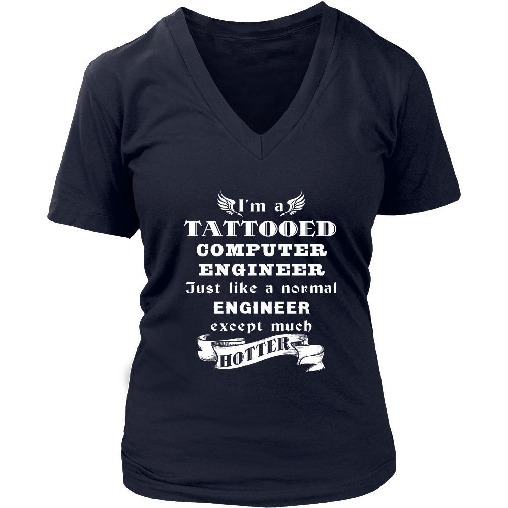 Computer Engineer - I'm a Tattooed Computer Engineer,... much hotter - Profession/Job Shirt-T-shirt-Teelime | shirts-hoodies-mugs