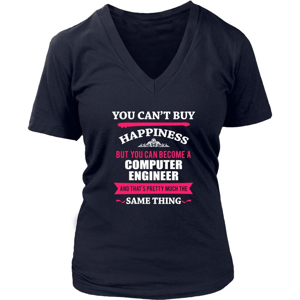 Computer Engineer Shirt - You can't buy happiness but you can become a Computer Engineer and that's pretty much the same thing Profession-T-shirt-Teelime | shirts-hoodies-mugs