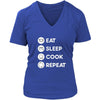 Cooking - Eat Sleep Cook Repeat - Chef Hobby Shirt-T-shirt-Teelime | shirts-hoodies-mugs
