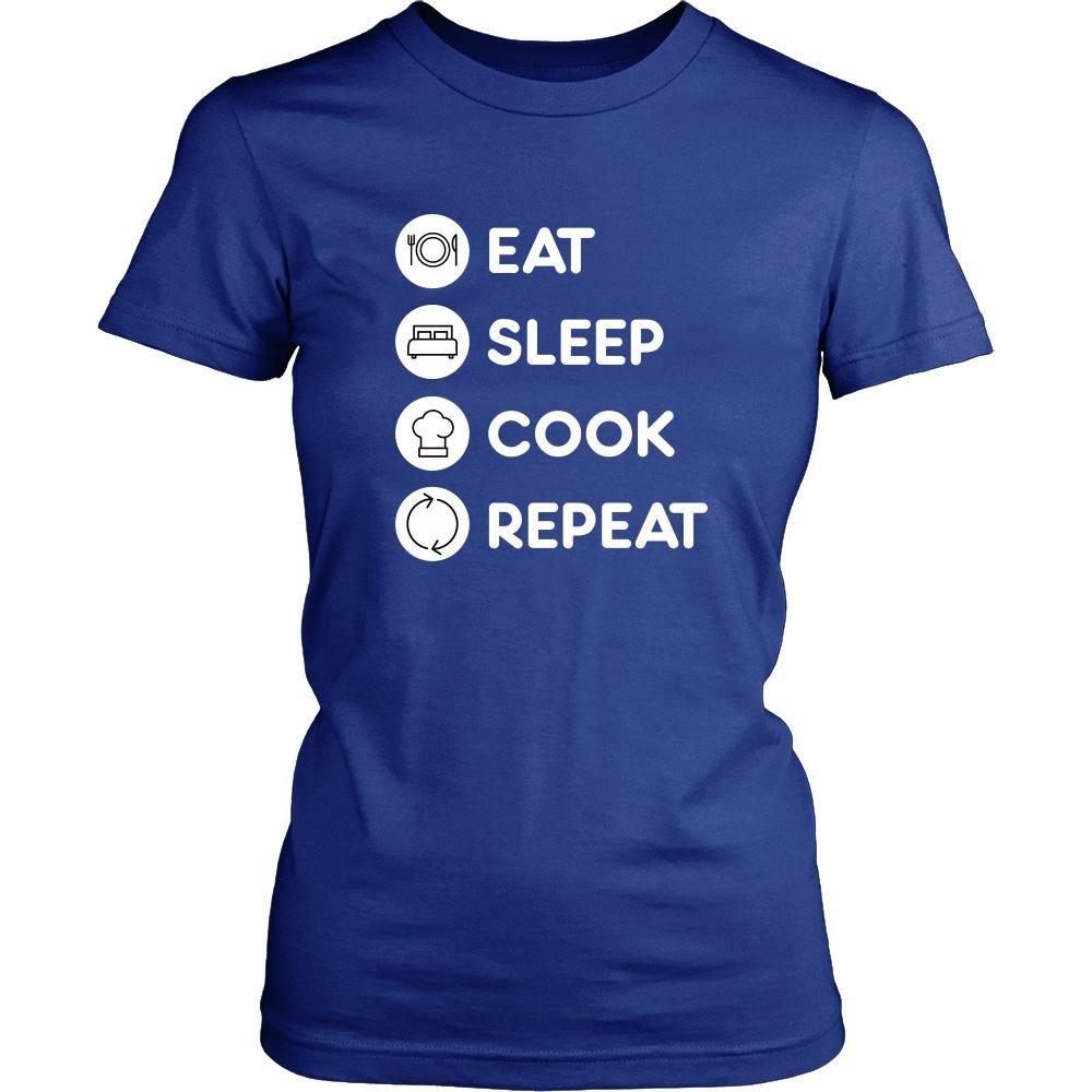 Cooking - Eat Sleep Cook Repeat - Chef Hobby Shirt-T-shirt-Teelime | shirts-hoodies-mugs
