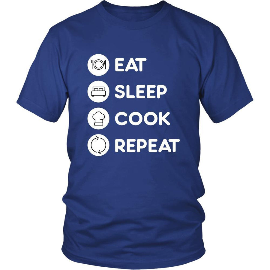 Cooking - Eat Sleep Cook Repeat - Chef Hobby Shirt-T-shirt-Teelime | shirts-hoodies-mugs