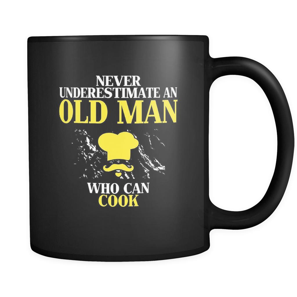 Cooking Never underestimate an old man who can cook 11oz Black Mug-Drinkware-Teelime | shirts-hoodies-mugs