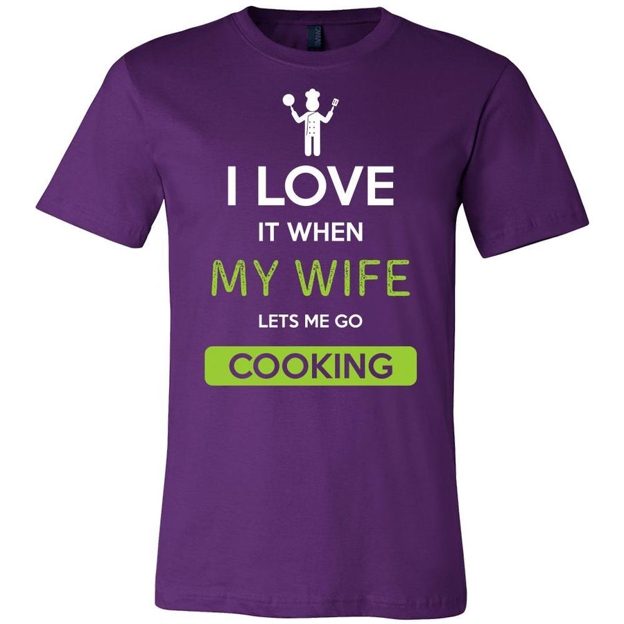 Cooking Shirt - I love it when my wife lets me go Cooking - Hobby Gift-T-shirt-Teelime | shirts-hoodies-mugs