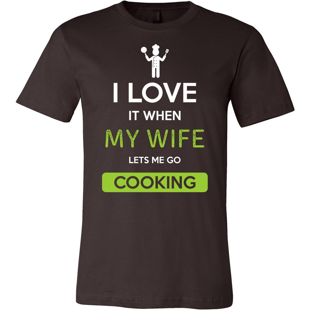 Cooking Shirt - I love it when my wife lets me go Cooking - Hobby Gift-T-shirt-Teelime | shirts-hoodies-mugs