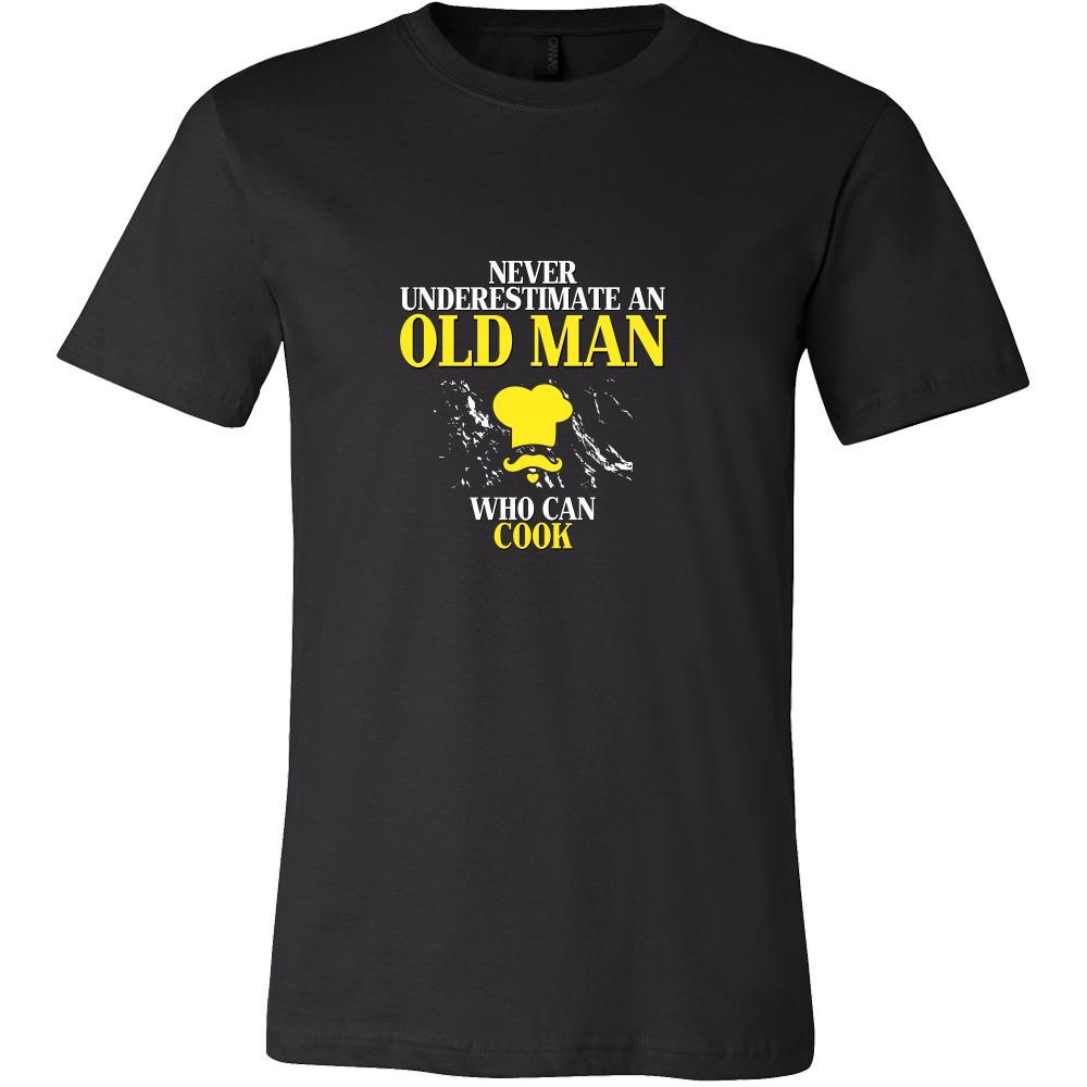Cooking Shirt - Never underestimate an old man who can cook Grandfather Hobby Gift-T-shirt-Teelime | shirts-hoodies-mugs