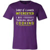 Cooking Shirt - Sorry If I Looked Interested, I think about Cooking - Hobby Gift-T-shirt-Teelime | shirts-hoodies-mugs