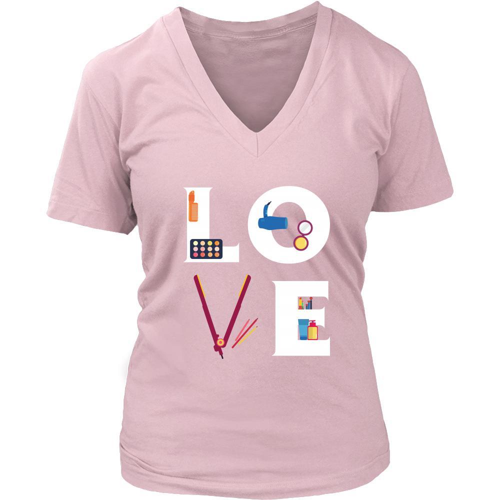 Cosmetologist - LOVE Cosmetologist - Hairstylist Profession/Job Shirt-T-shirt-Teelime | shirts-hoodies-mugs