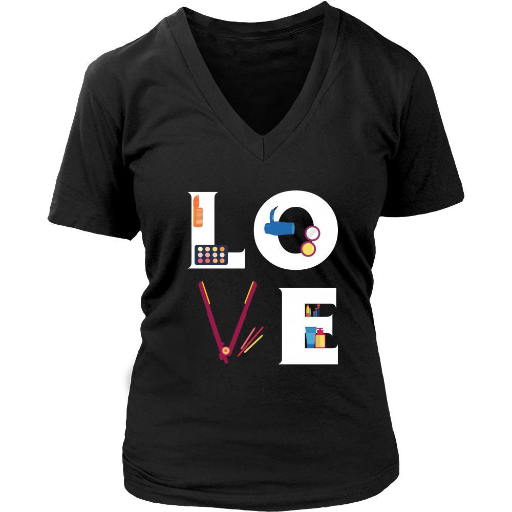 Cosmetologist - LOVE Cosmetologist - Hairstylist Profession/Job Shirt-T-shirt-Teelime | shirts-hoodies-mugs