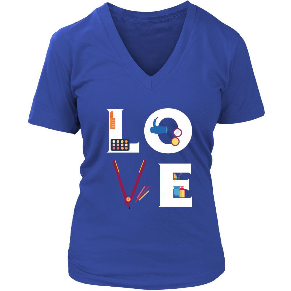 Cosmetologist - LOVE Cosmetologist - Hairstylist Profession/Job Shirt-T-shirt-Teelime | shirts-hoodies-mugs