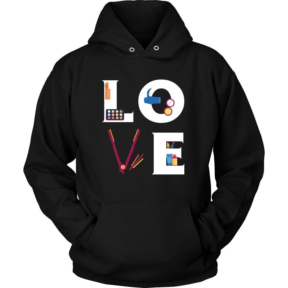 Cosmetologist - LOVE Cosmetologist - Hairstylist Profession/Job Shirt-T-shirt-Teelime | shirts-hoodies-mugs