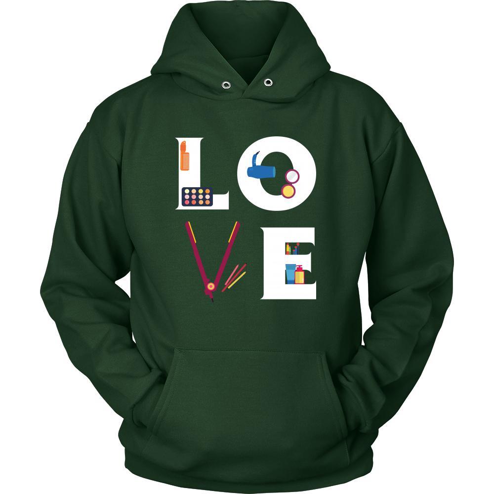 Cosmetologist - LOVE Cosmetologist - Hairstylist Profession/Job Shirt-T-shirt-Teelime | shirts-hoodies-mugs