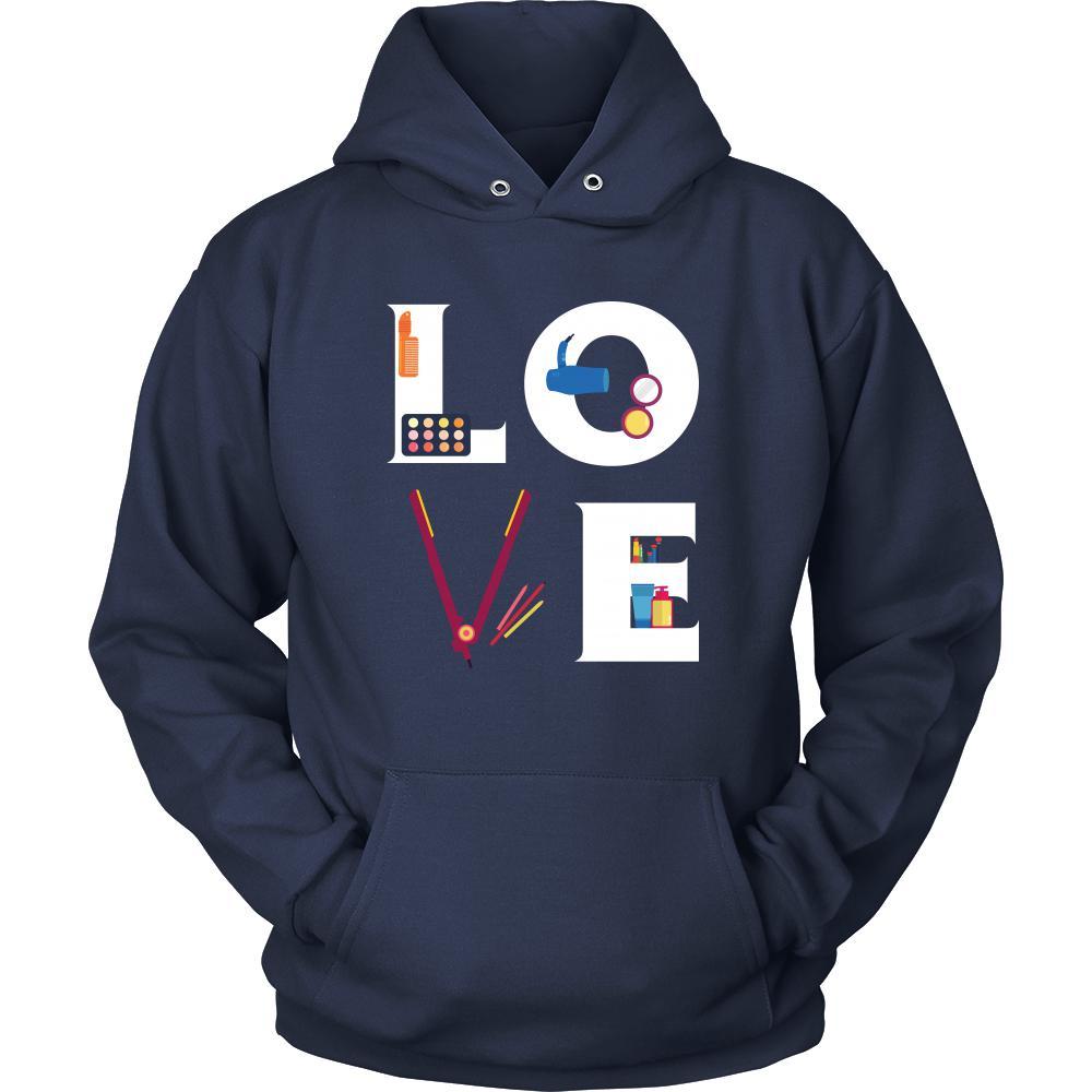 Cosmetologist - LOVE Cosmetologist - Hairstylist Profession/Job Shirt-T-shirt-Teelime | shirts-hoodies-mugs