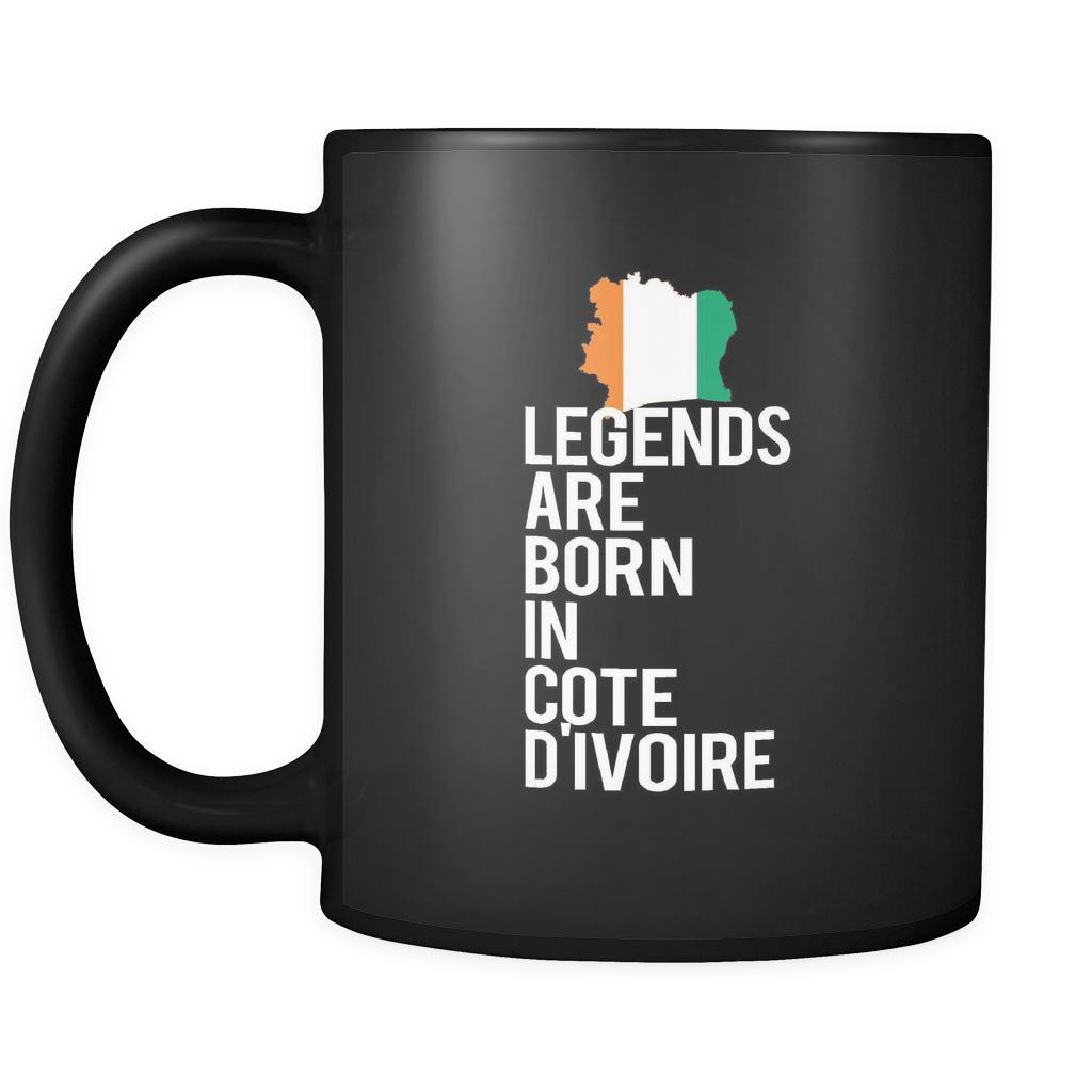 Cote d'Ivoire Legends are born in Cote d'Ivoire 11oz Black Mug-Drinkware-Teelime | shirts-hoodies-mugs