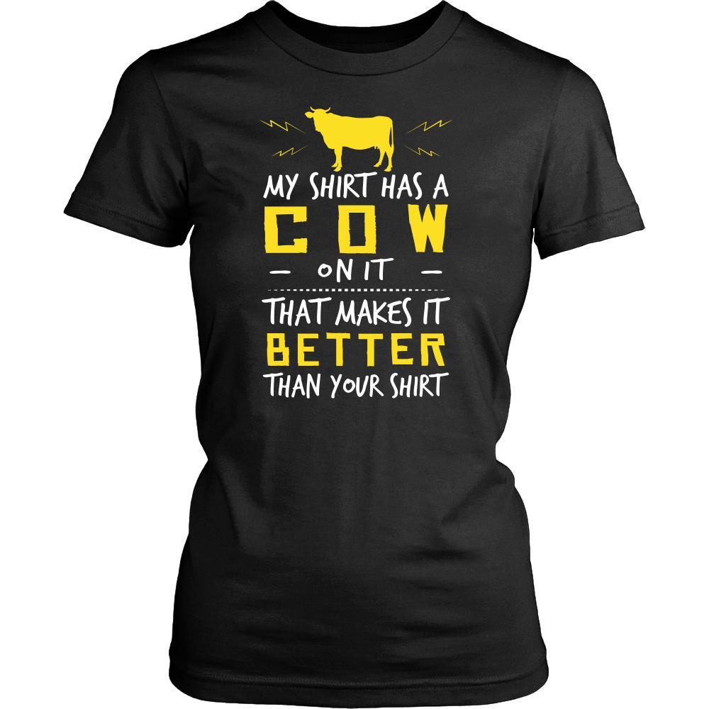 Cow Shirt - Cow on Shirt - Animal Lover Gift-T-shirt-Teelime | shirts-hoodies-mugs