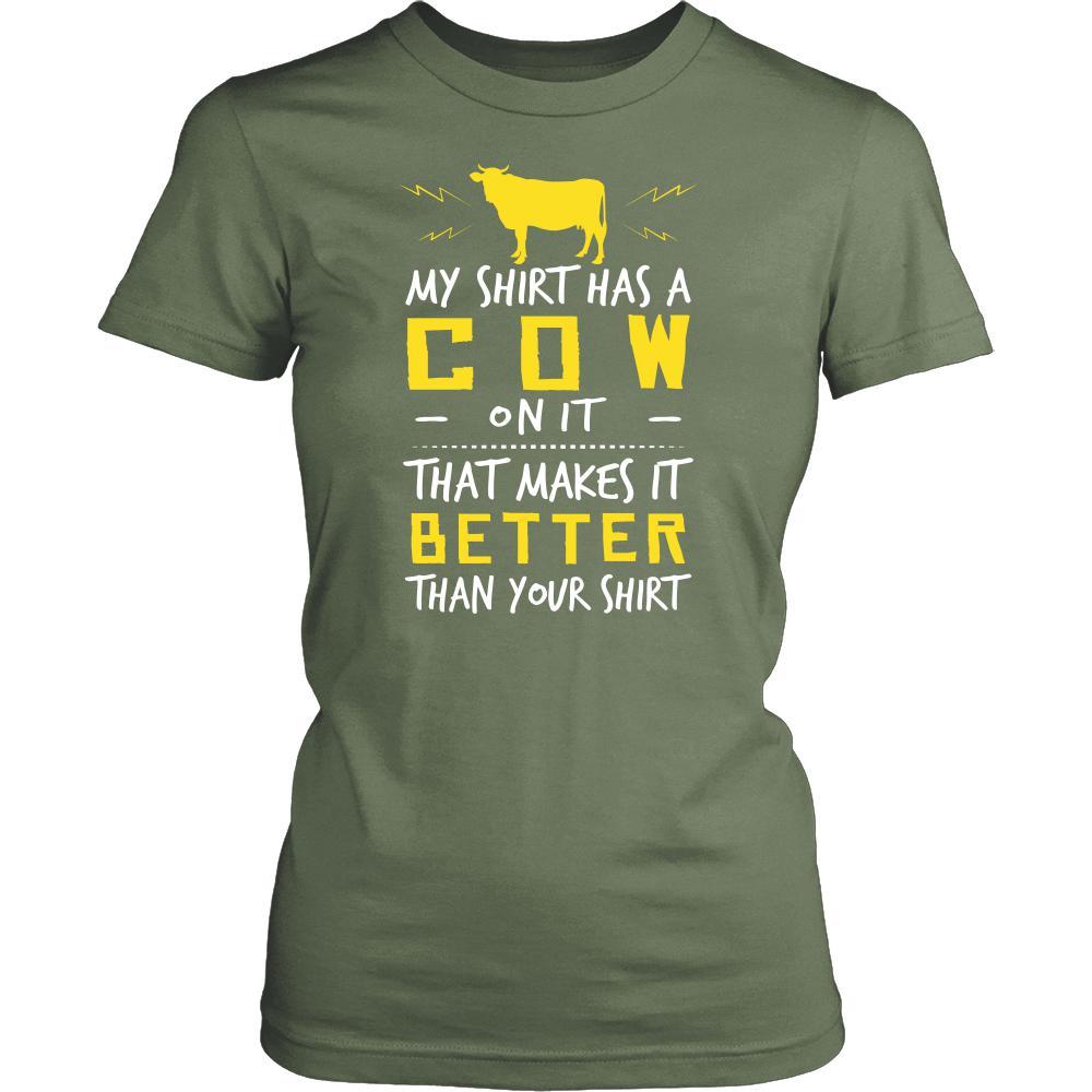 Cow Shirt - Cow on Shirt - Animal Lover Gift-T-shirt-Teelime | shirts-hoodies-mugs