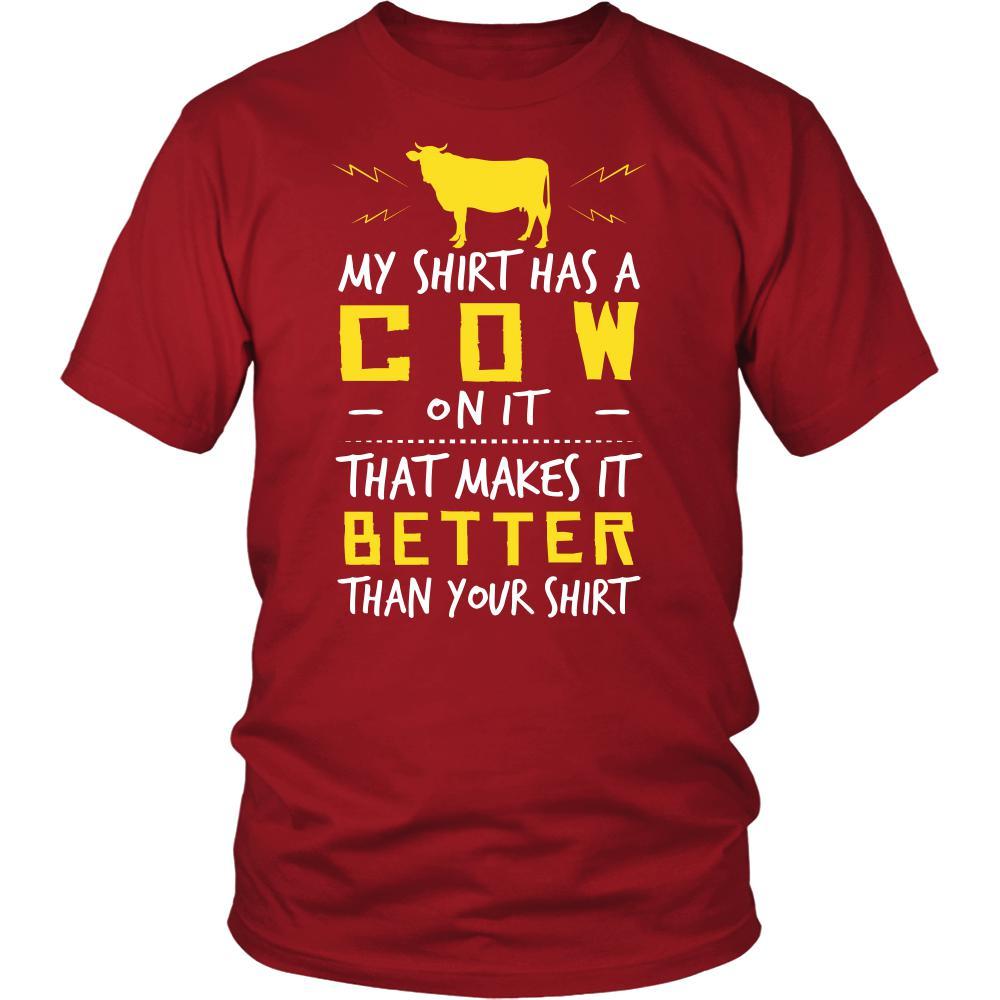 Cow Shirt - Cow on Shirt - Animal Lover Gift-T-shirt-Teelime | shirts-hoodies-mugs