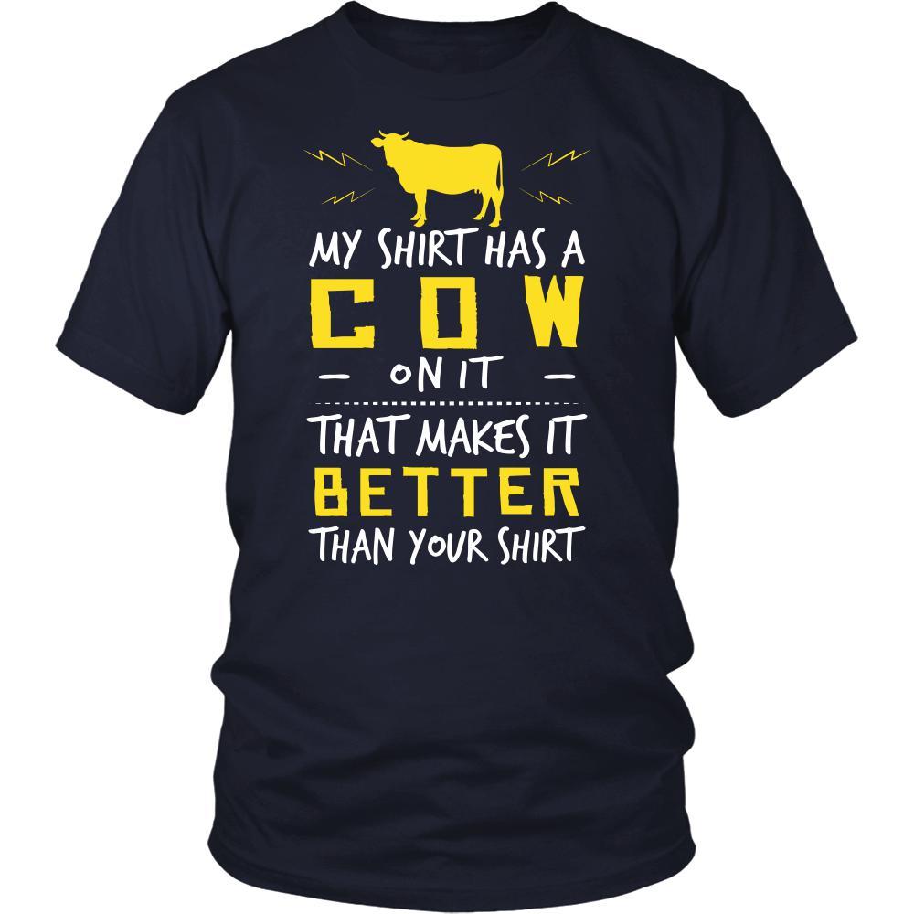 Cow Shirt - Cow on Shirt - Animal Lover Gift-T-shirt-Teelime | shirts-hoodies-mugs