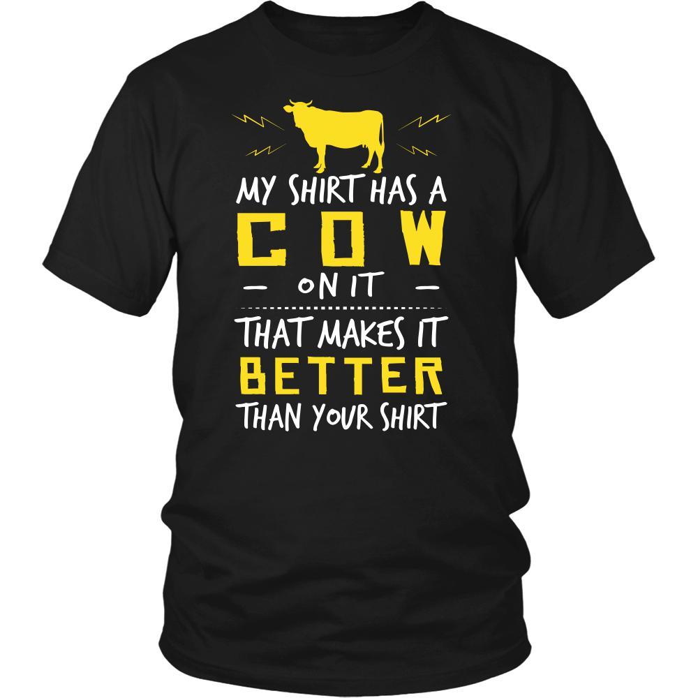 Cow Shirt - Cow on Shirt - Animal Lover Gift-T-shirt-Teelime | shirts-hoodies-mugs