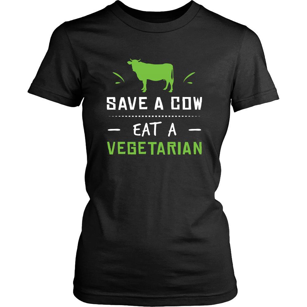 Cow Shirt - Save a Cow, Eat a Vegetarian - Animal Lover Gift-T-shirt-Teelime | shirts-hoodies-mugs