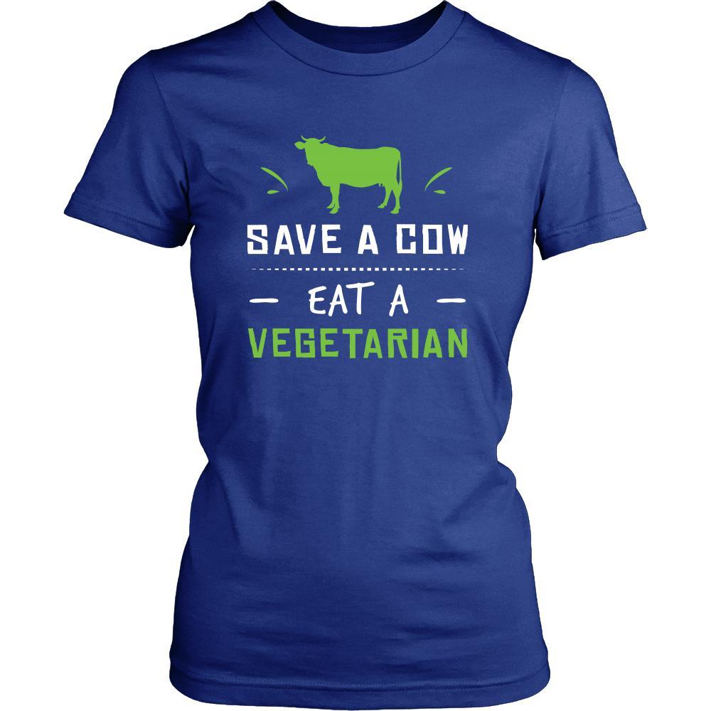 Cow Shirt - Save a Cow, Eat a Vegetarian - Animal Lover Gift-T-shirt-Teelime | shirts-hoodies-mugs