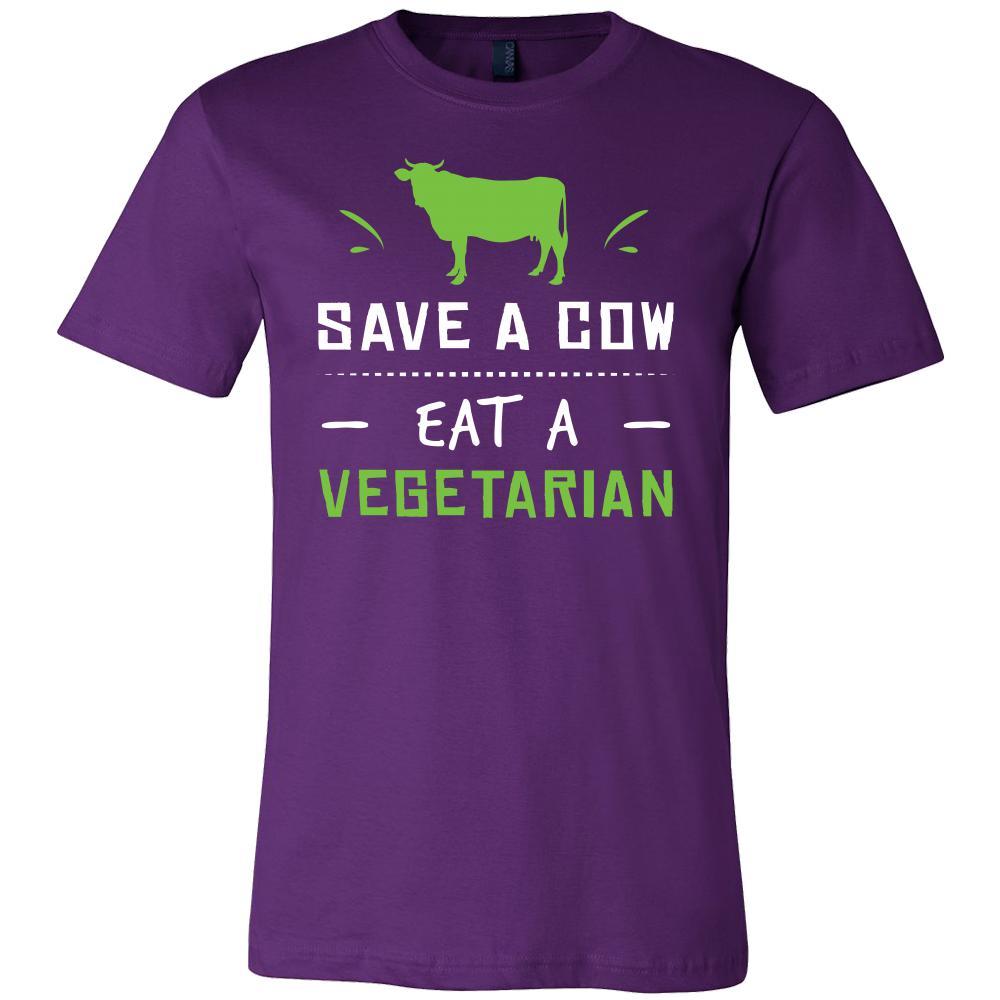 Cow Shirt - Save a Cow, Eat a Vegetarian - Animal Lover Gift-T-shirt-Teelime | shirts-hoodies-mugs