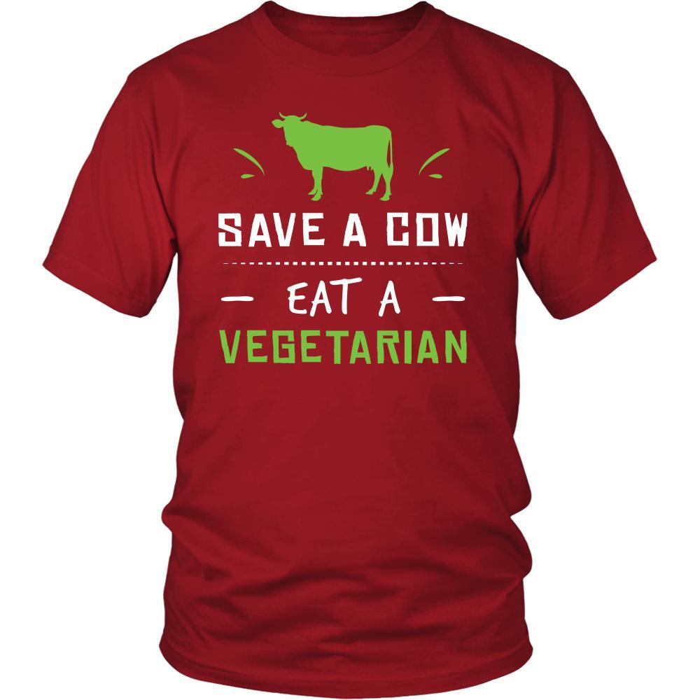 Cow Shirt - Save a Cow, Eat a Vegetarian - Animal Lover Gift-T-shirt-Teelime | shirts-hoodies-mugs
