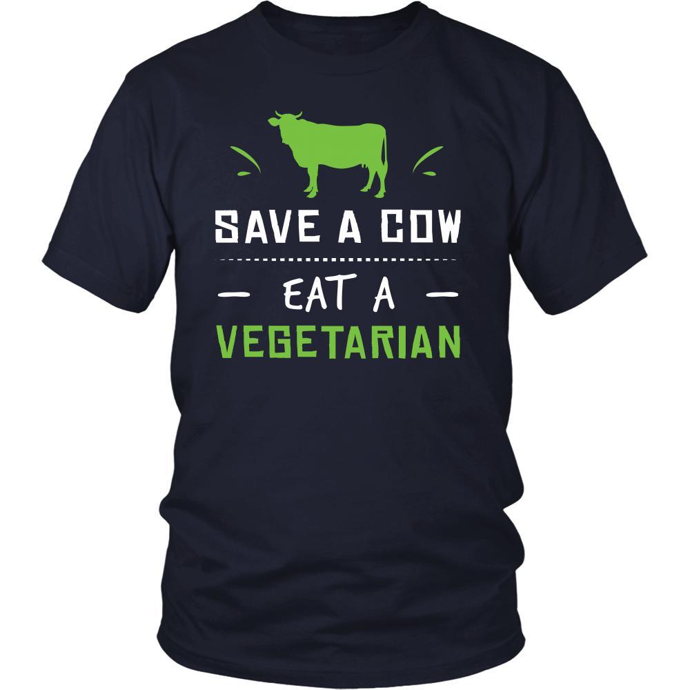 Cow Shirt - Save a Cow, Eat a Vegetarian - Animal Lover Gift-T-shirt-Teelime | shirts-hoodies-mugs