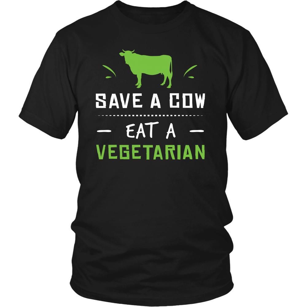 Cow Shirt - Save a Cow, Eat a Vegetarian - Animal Lover Gift-T-shirt-Teelime | shirts-hoodies-mugs