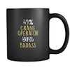 Crane Operator 49% Crane Operator 51% Badass 11oz Black Mug-Drinkware-Teelime | shirts-hoodies-mugs